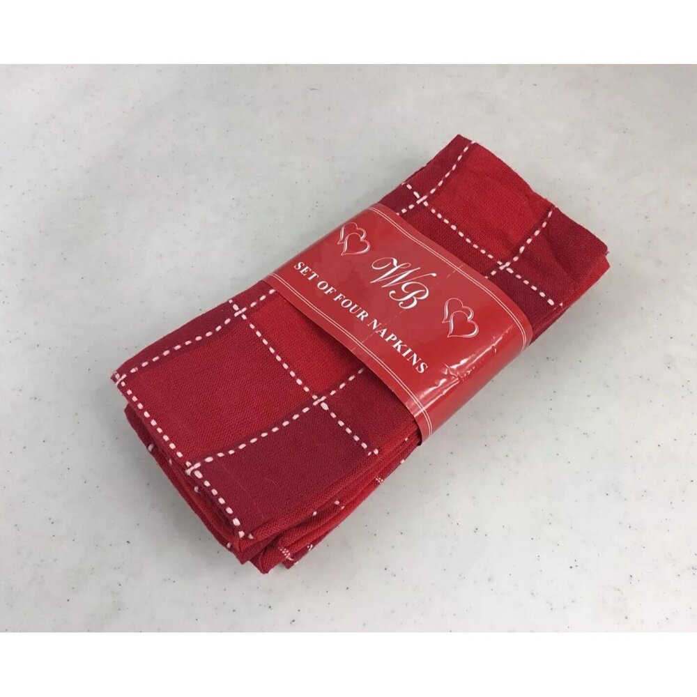 WB Cloth Dinner Napkins Cotton Set of 4 NEW